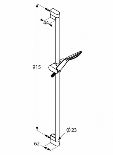Душевой гарнитур Kludi Fizz 1S 6764091-00 , длина штанги 90 см, цвет белый/хром