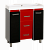 Джулия Qvatro 90 тумба с 3-мя ящиками черно-красная Л-Джк01090-2710Ко3