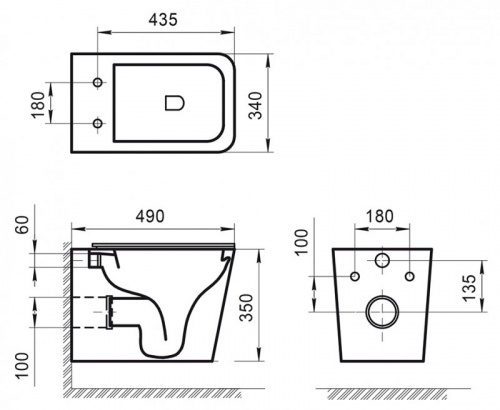 Унитаз подвесной BelBagno Ardente-R BB520CHR, безободковый
