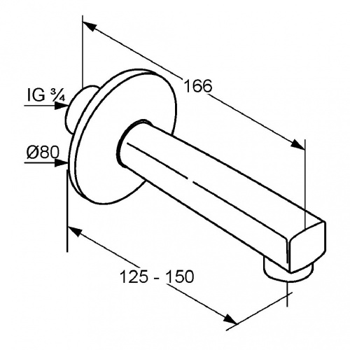 Излив для ванны Kludi Standard 1350205 DN 20