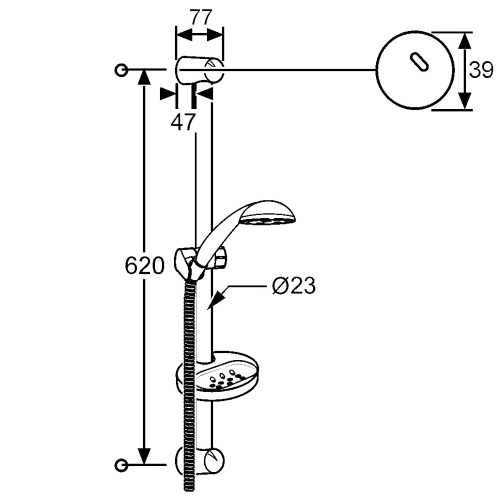 Душевой гарнитур Kludi Freshline 6513105N-00