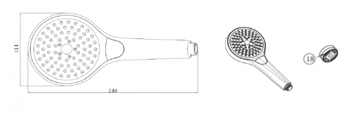 Ручной душ Villeroy&Boch Embrace Plus TVS1084130161, хром
