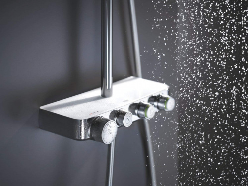 Душевая система с термостатом Grohe Euphoria SmartControl Cube 310 DUO 26508LS0, цвет верхнего душа белая луна